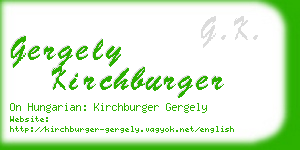 gergely kirchburger business card